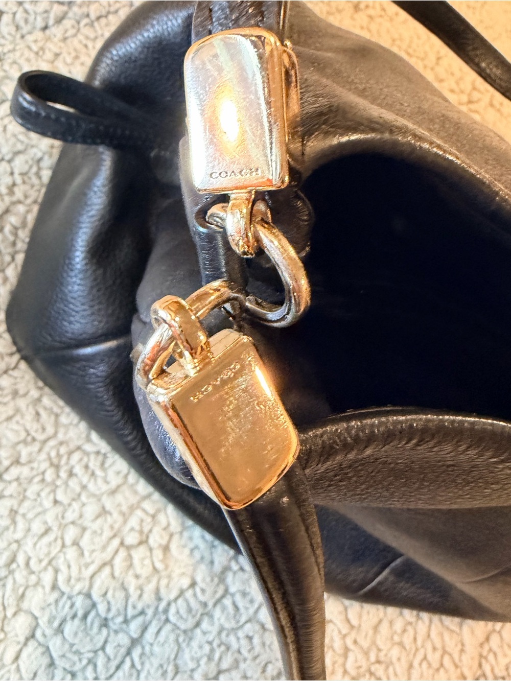 Coach Madison Pheobe Black pebble leather bag Excellent condition - Picture 14 of 16